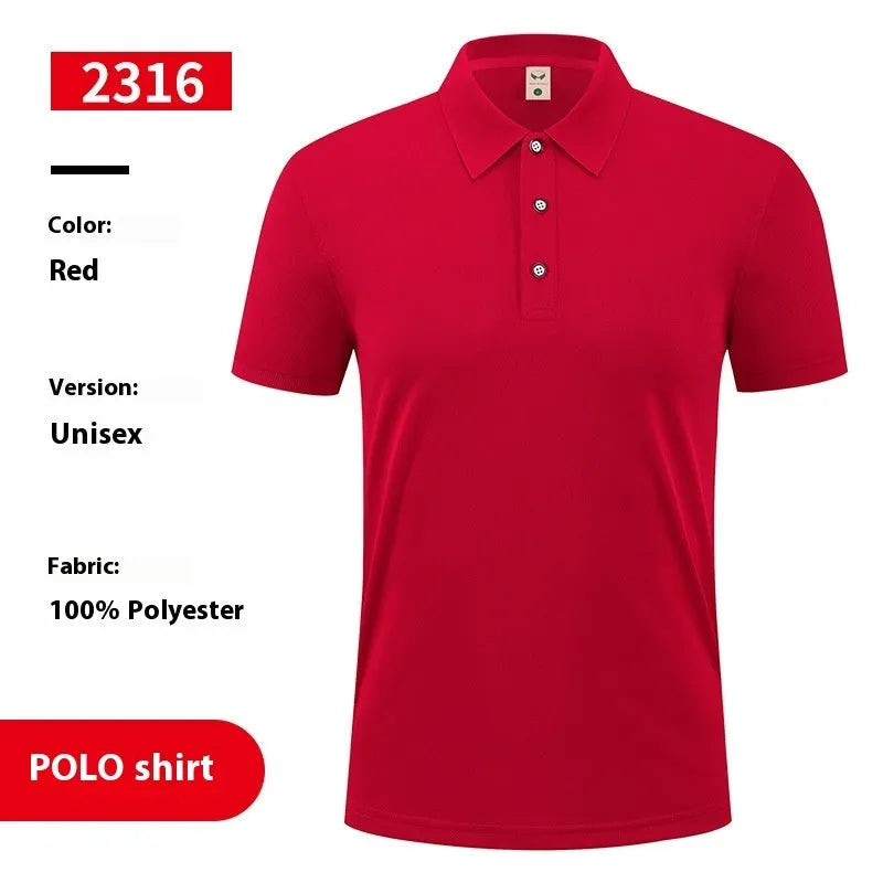 Ice silk advertising logo polo shirt in seven colours with short sleeve pullover design