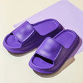 Soft EVA flip-flop slippers with thick non-slip sole in multiple colours on a white background.