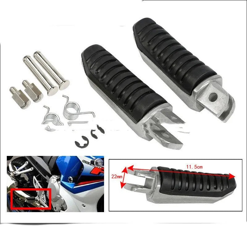 Black aluminium alloy motorcycle pedals for Suzuki Hayabusa GSX650F V-Strom models