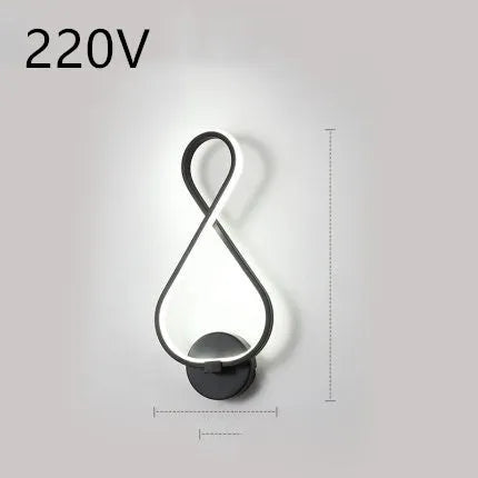 Minimalist Nordic LED wall lamp with silicone shade for bedroom bedside lighting