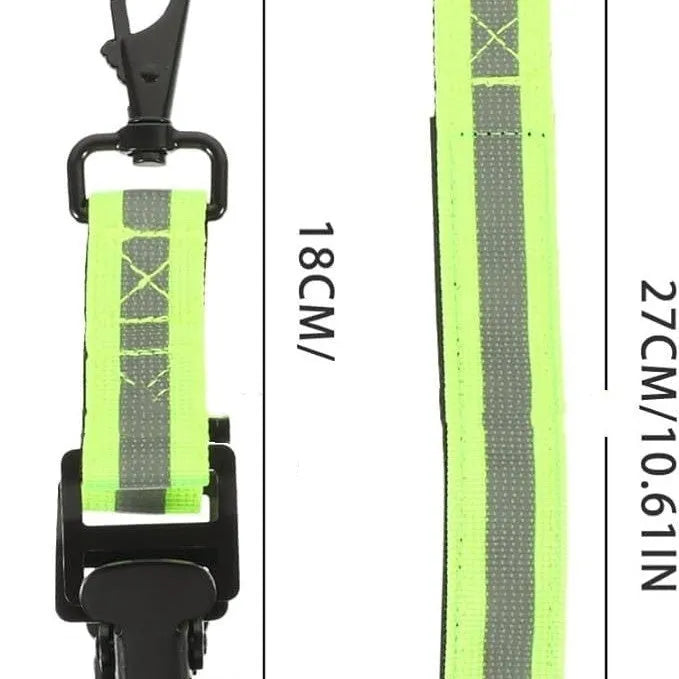Fluorescent green metal buckle clip for industrial safety gloves with S size marking