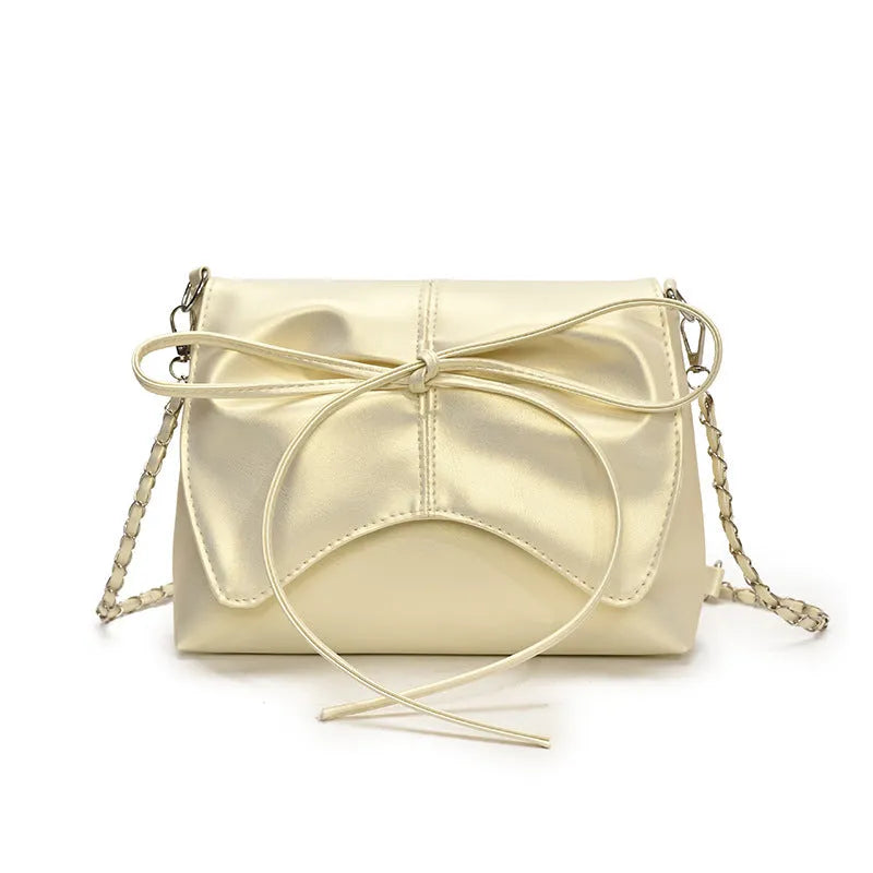 Women's black PU leather crossbody underarm bag with horizontal square shape and sewing line detail