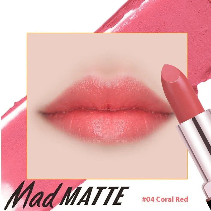 Fey Beauty Cameo Brown nude moisturising lipstick bullet, 3.8g, shown with no stain on a white cup.