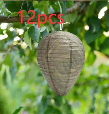 Hexagonal beehive paper lantern with wire frame measuring 22x28cm for decorative displays