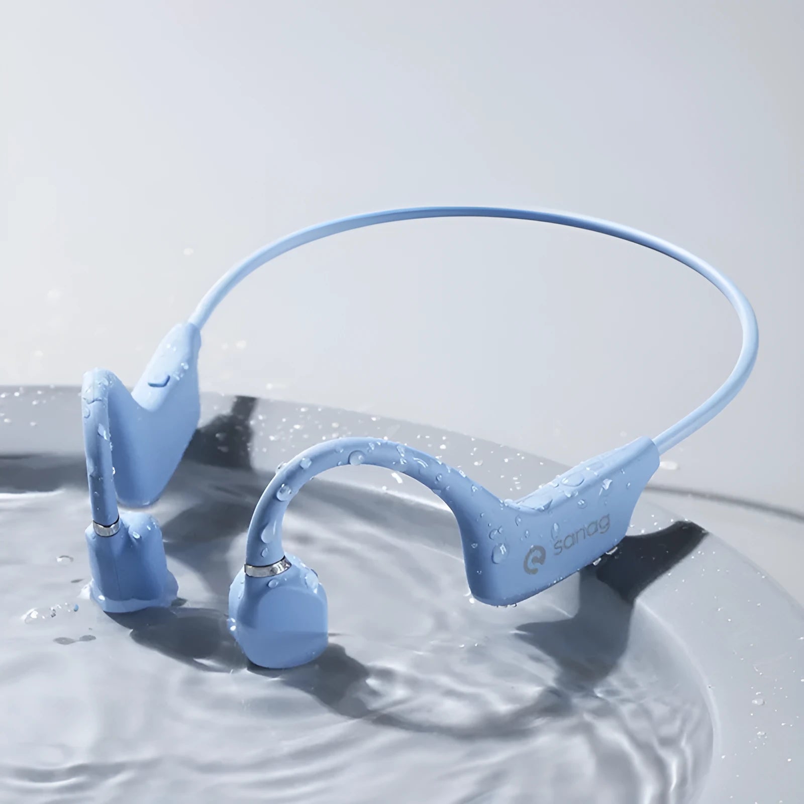 Bone conduction Bluetooth sports headset with wireless neckband in multiple colour options