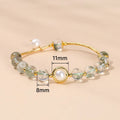 Women's crystal agate bracelet with manual craftsmanship and natural gemstone beads in fruit, bow and animal shapes