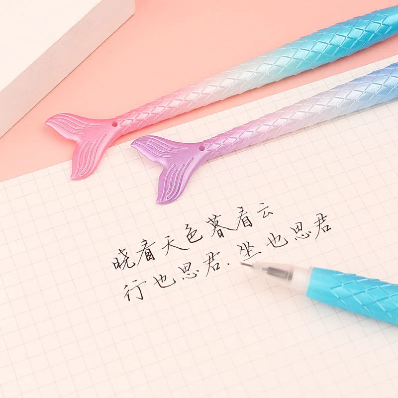 Mermaid pen with 0.38mm fine metal tip and plastic shell in random ink colour