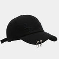 Men's adjustable denim peaked cap with dome crown in light blue colour