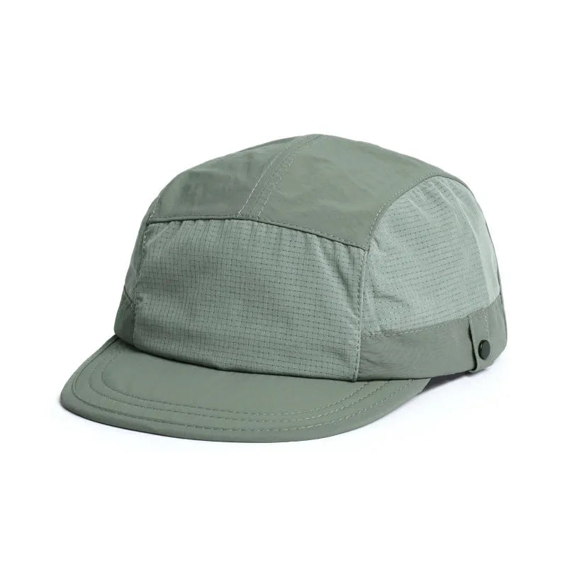 Polyester dome bucket hat in army green colour, size M for 56-58cm head circumference.