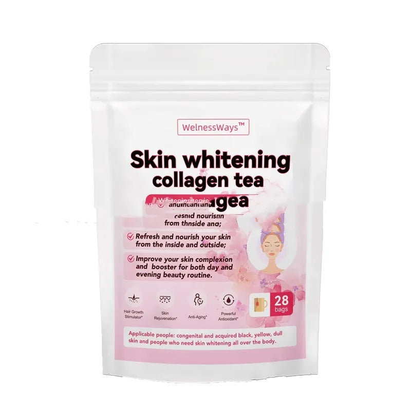 28 day herbal tea collection with 16 varieties including slimming, detox and whitening blends for women