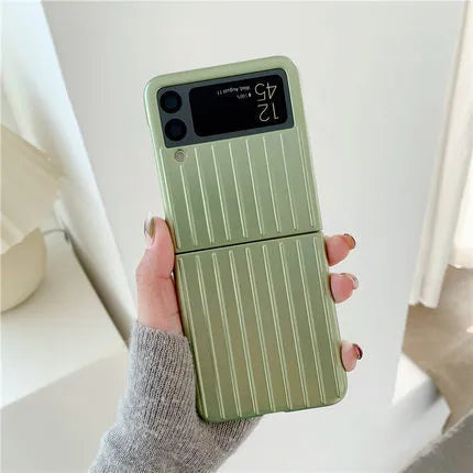 Samsung Z Flip3 ultra-thin flip phone case in seven colour options showing folding screen protection