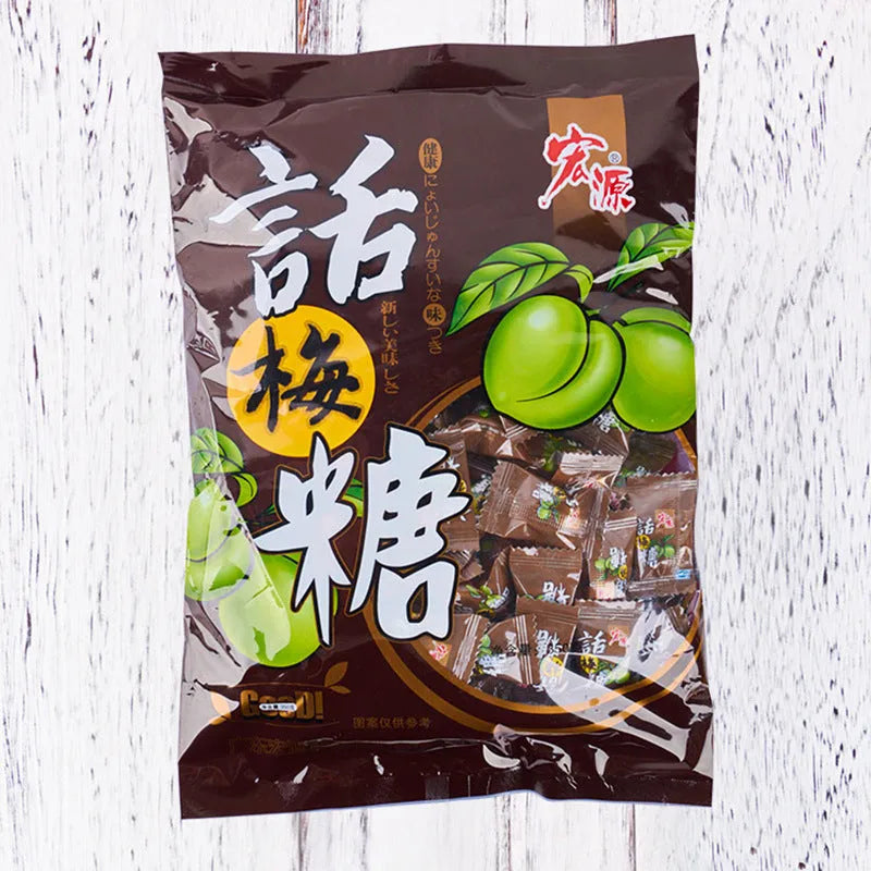 Guava plum tangerine hard candy assortment bag with three fruit flavours totalling 1055g