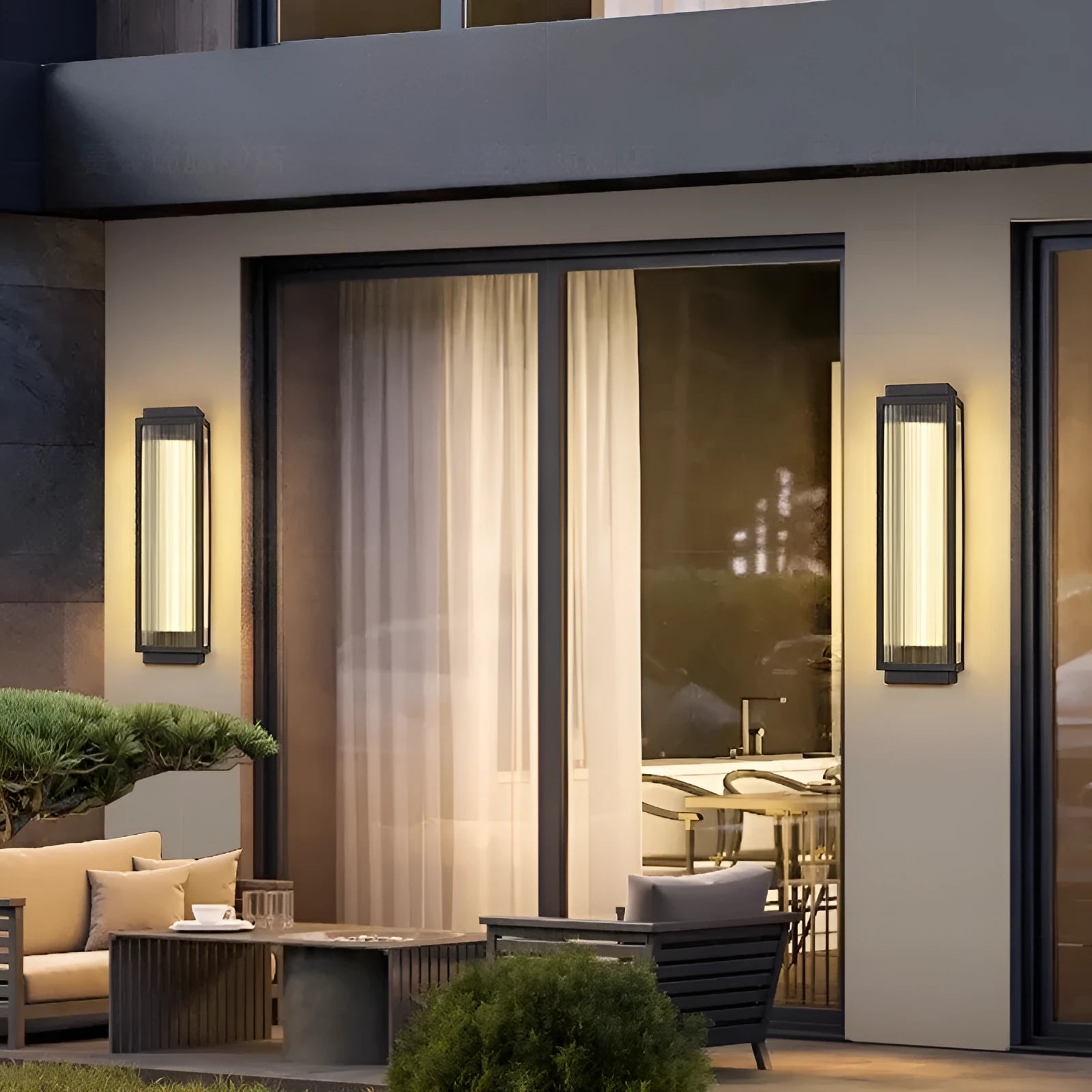 Waterproof stainless steel outdoor wall lamp for courtyard and garden lighting installation