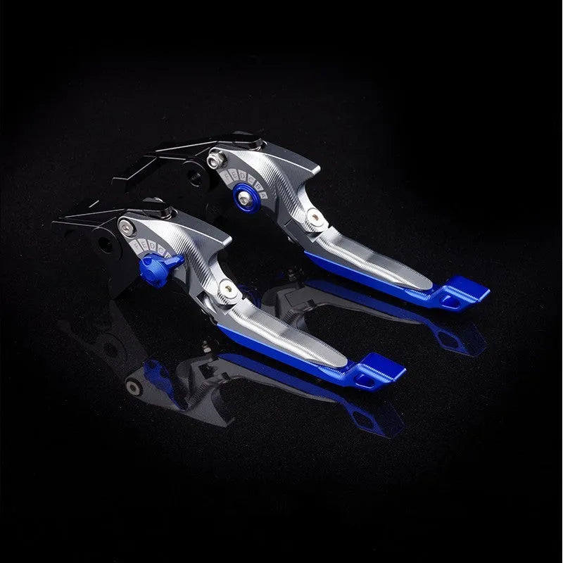 Adjustable anodised aluminium horn handle motorcycle clutch lever in multiple colour options
