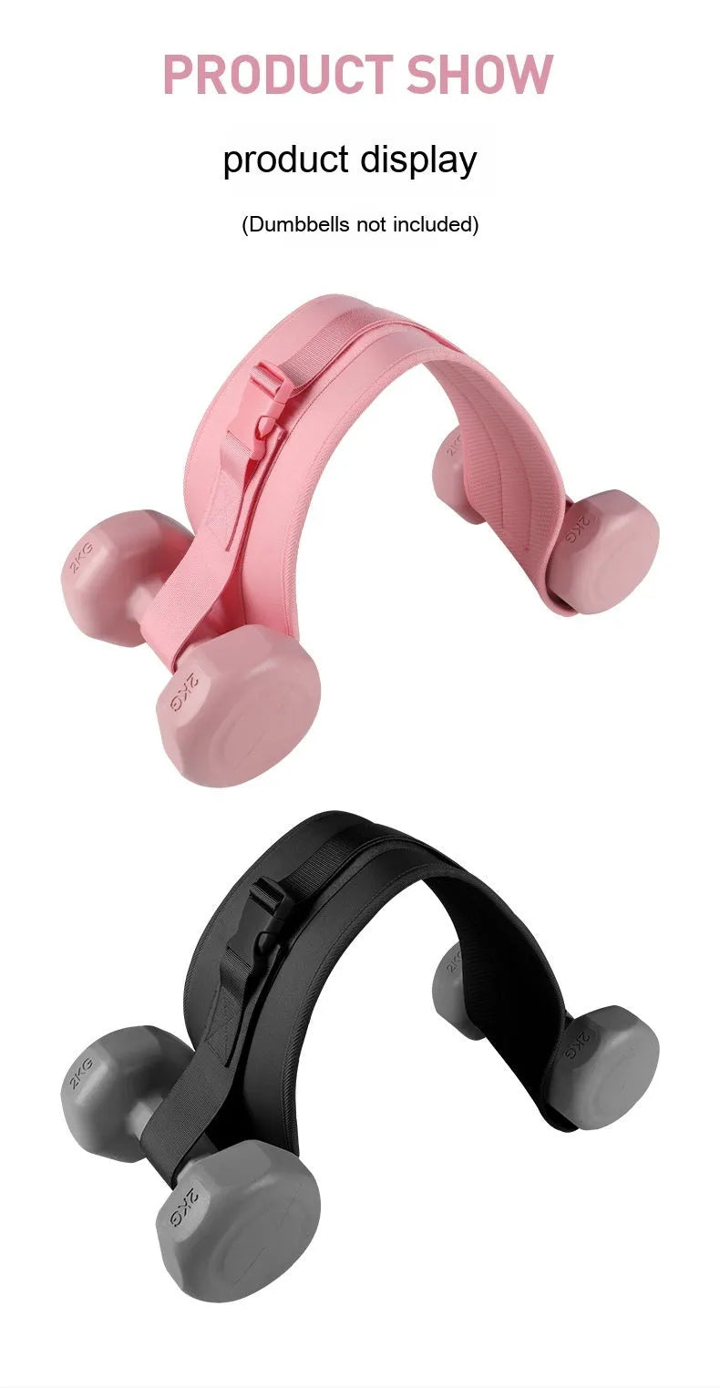 Black and pink weight-bearing hip bridge training belt for fitness and yoga