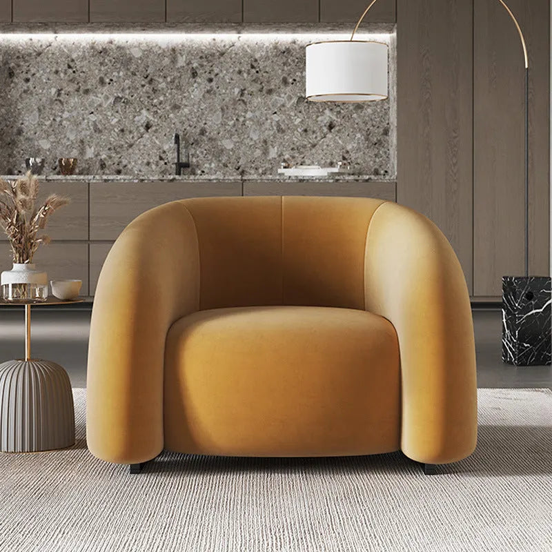Nordic modern lazy sofa with solid wood frame and custom colour upholstery