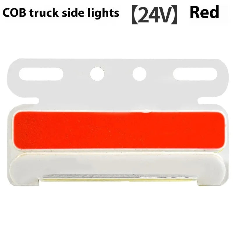 Waterproof aluminium COB LED truck side and ground tire light in red, yellow, green, blue, or white.