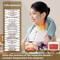 Blue and beige foldable rechargeable electric neck and shoulder massager