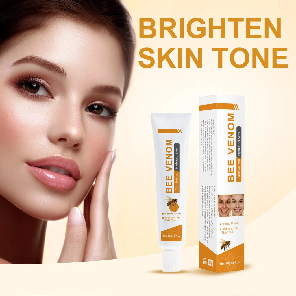 BEE branded facial and neck care cream in a white 20g jar.