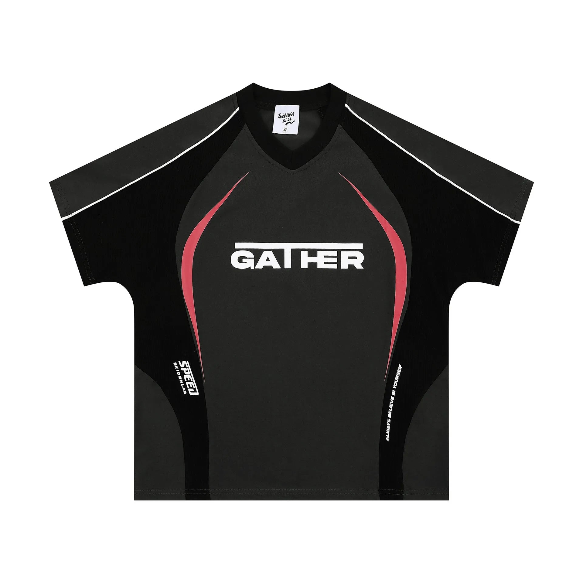 Men's loose t-shirt with colour matching letters print in black or apricot colours