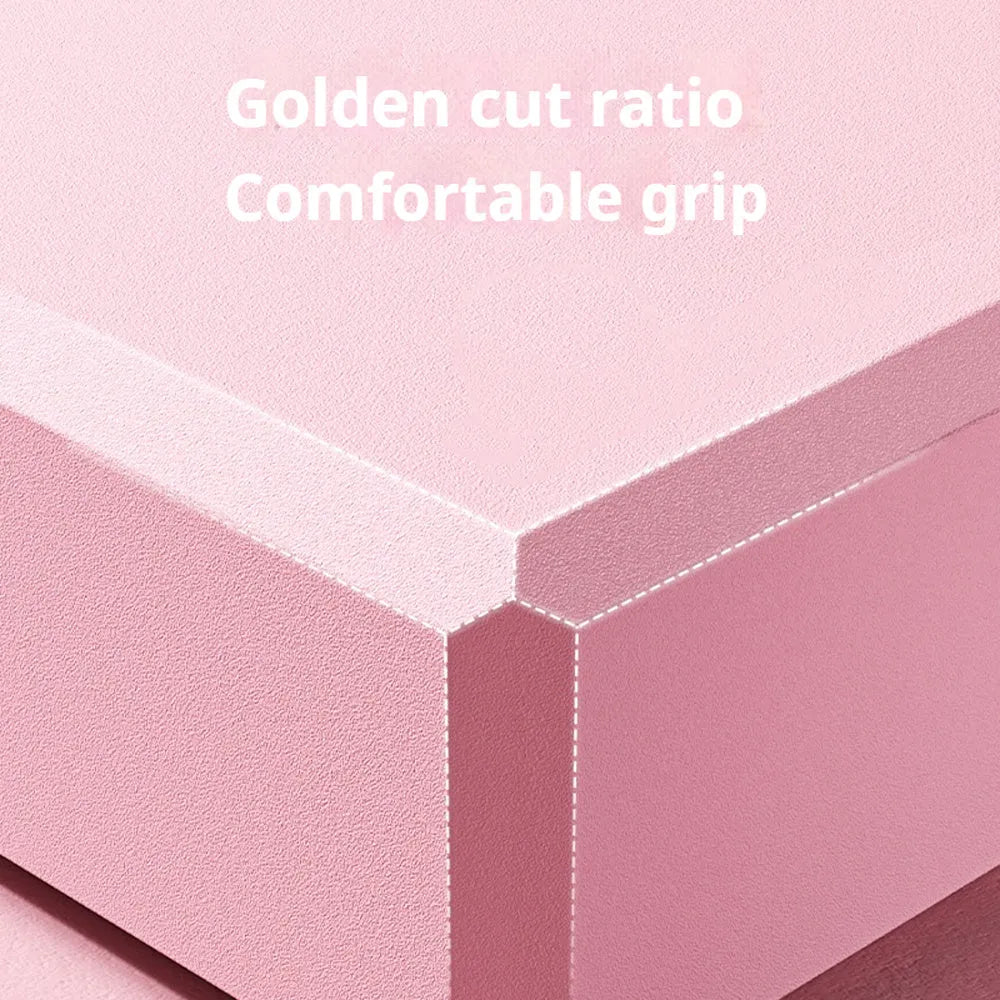 High-density EVA yoga block with textured ridges in solid colour