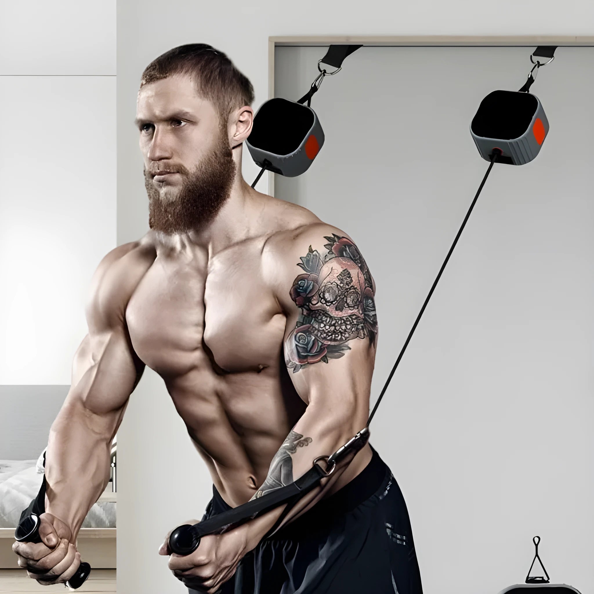 Intelligent adjustable resistance training tensioner in blue grey colour with 2-20kg range