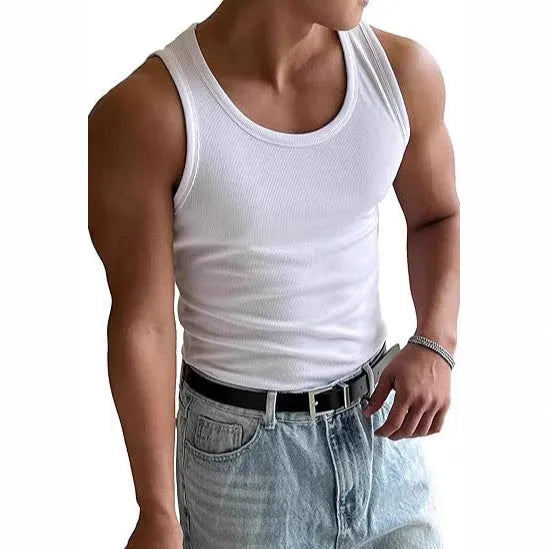 Men's tight-fit polyester fitness t-shirt with wool lining for gym workouts