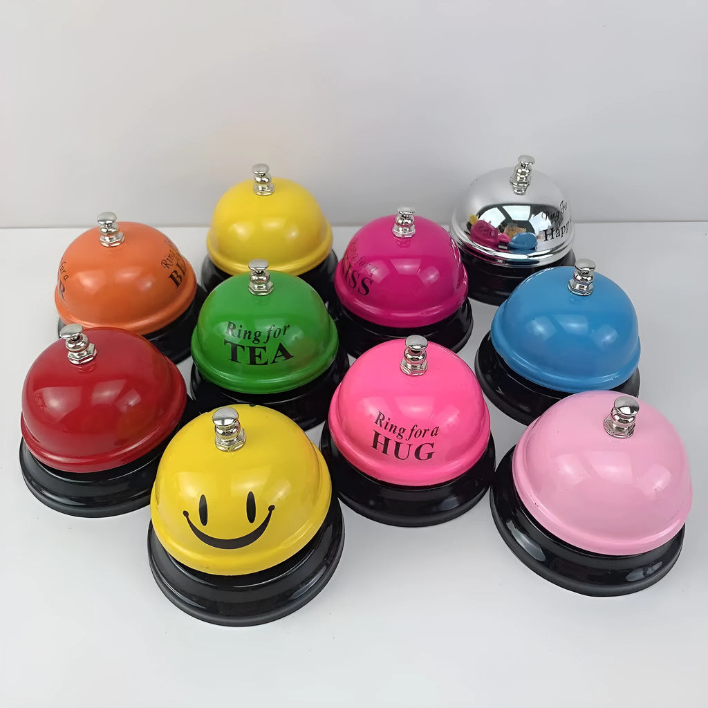 Iron class game bell in one of eleven colour options including red, green, blue, pink and yellow.