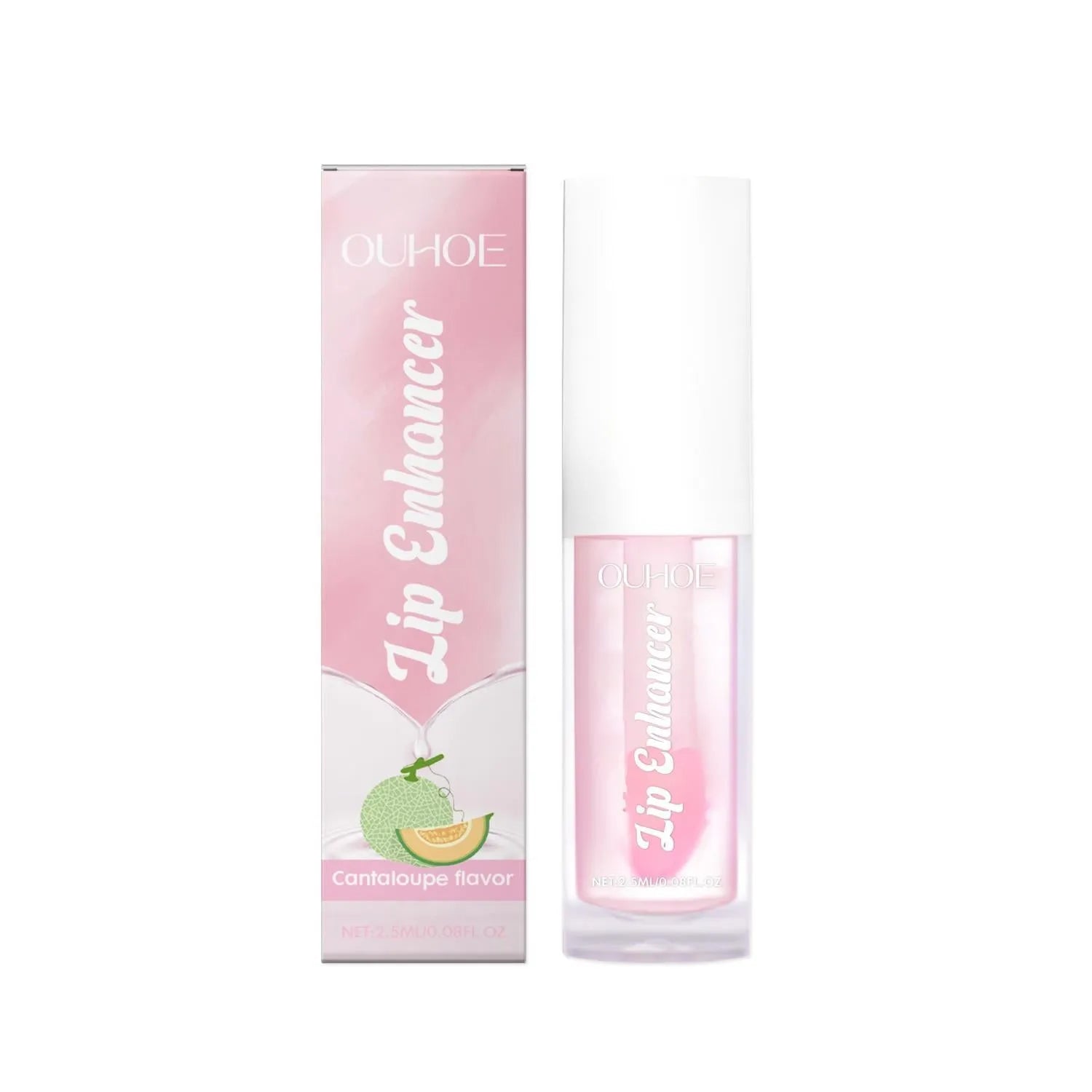 Clear Green Apple flavour lip oil with applicator, featuring ceramide and natural fruit oils.