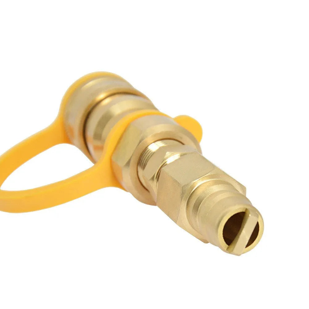 Brass gas propane conversion charging connector with 3/8 connection and American standard threading