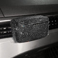 Plastic car ashtray with covered air outlet in colourful diamond finish