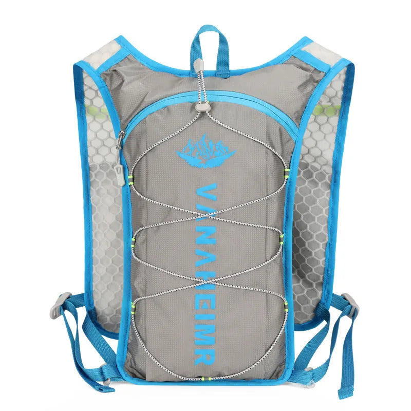 Ultra-light outdoor backpack in streamer orange colour with air pillow belt system for cycling and sports