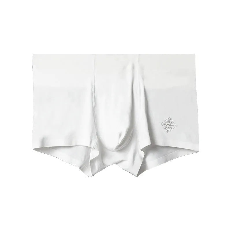 Seamless modal men's underwear in mid waist design showing white, pink and green colour options