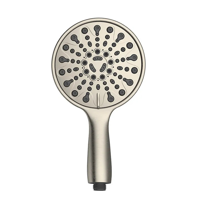 Chrome electroplated portable handheld shower head with six function dial