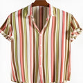 Men's digital printed short sleeve shirt in colour 1 with polyester fabric for summer wear