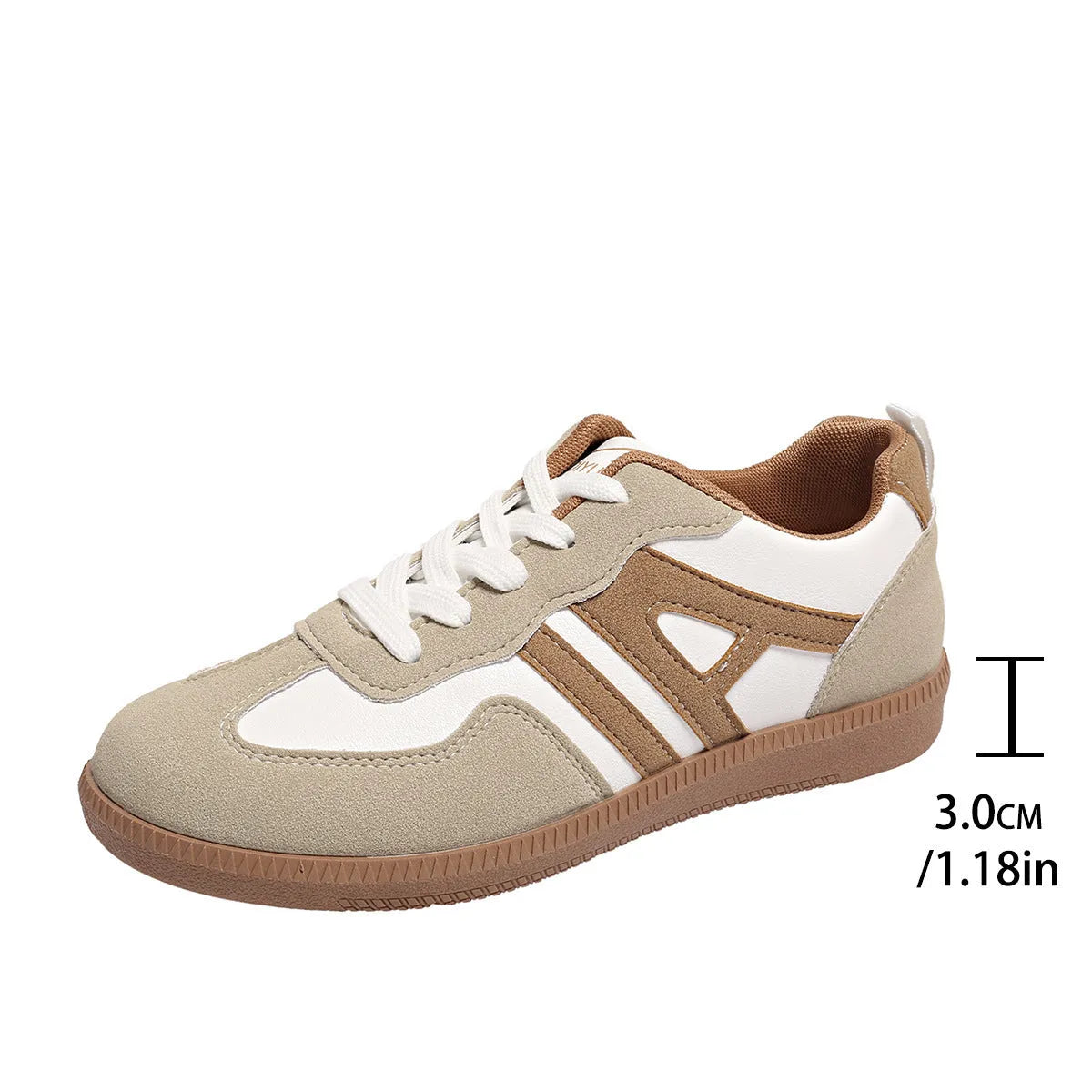 Retro women's jogging shoes in black with lace-up front, cross strap, and platform heel design