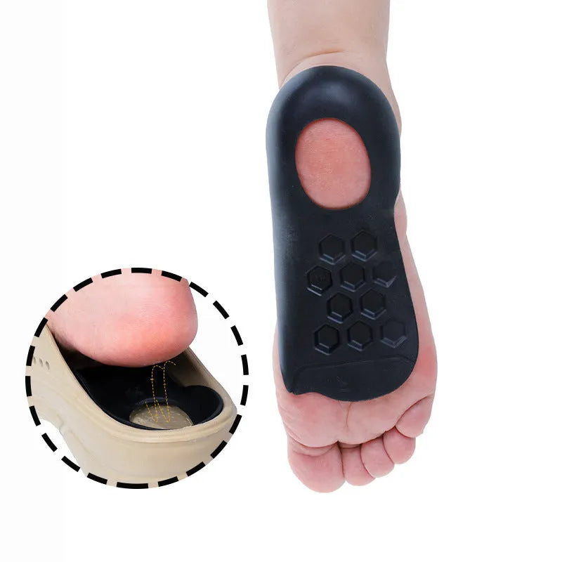 TPR arch support insoles for varus correction in black, white and skin colour options