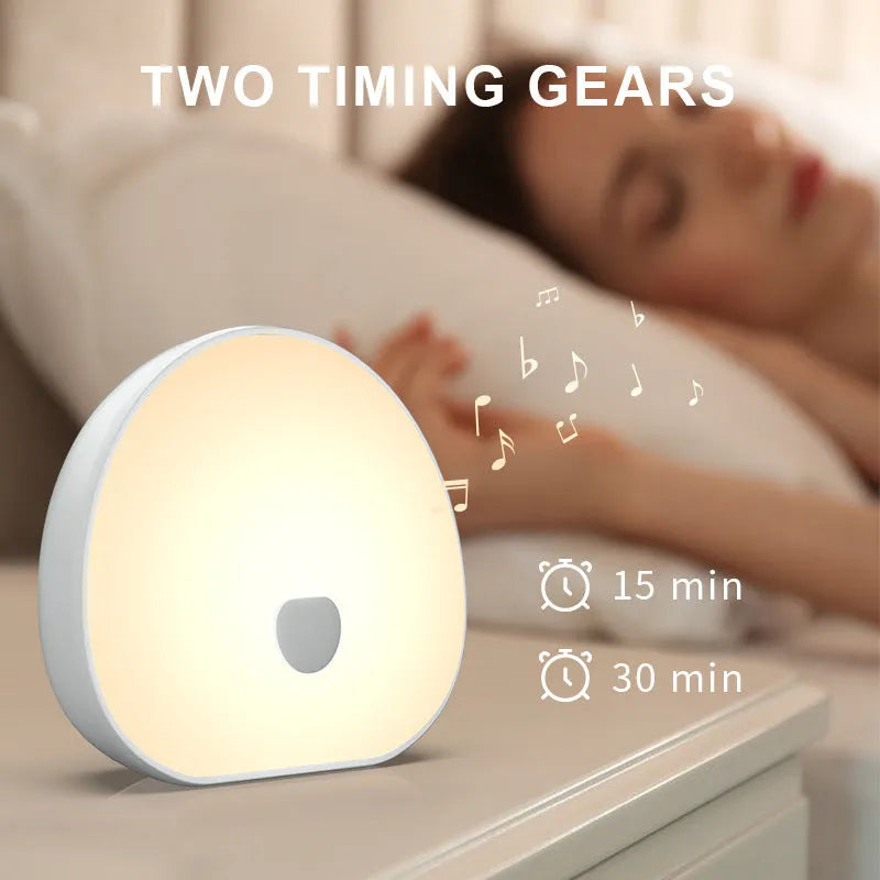 White rechargeable baby night feeding comforter with music function and sleeper accessory
