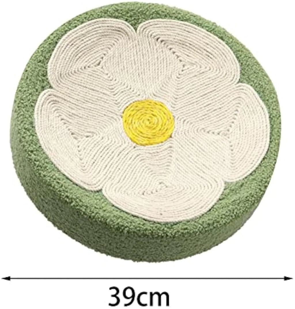 Green sisal cat scratcher bowl lounge bed with round 39cm diameter design