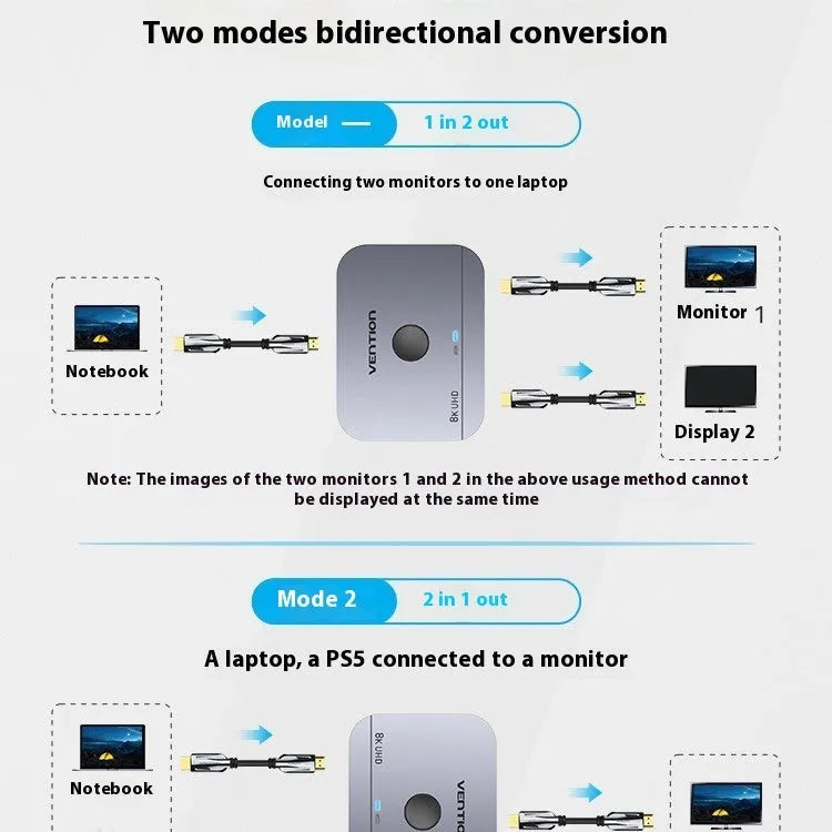 Alloy HDMI cable separator for computer television connections in black or grey
