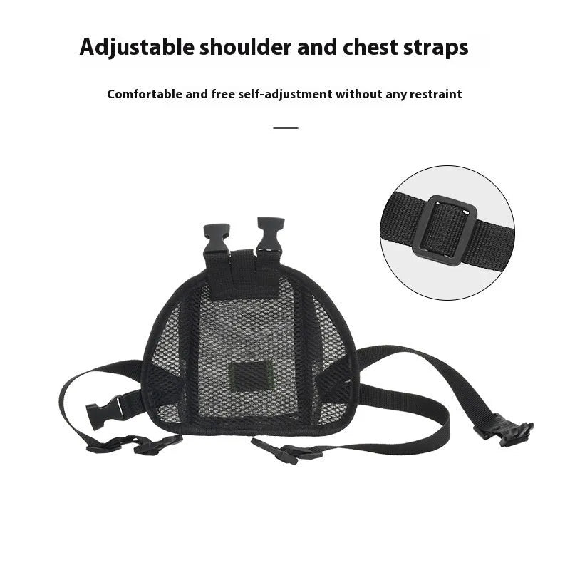 Solid colour breathable polyester backpack for dog walking essentials