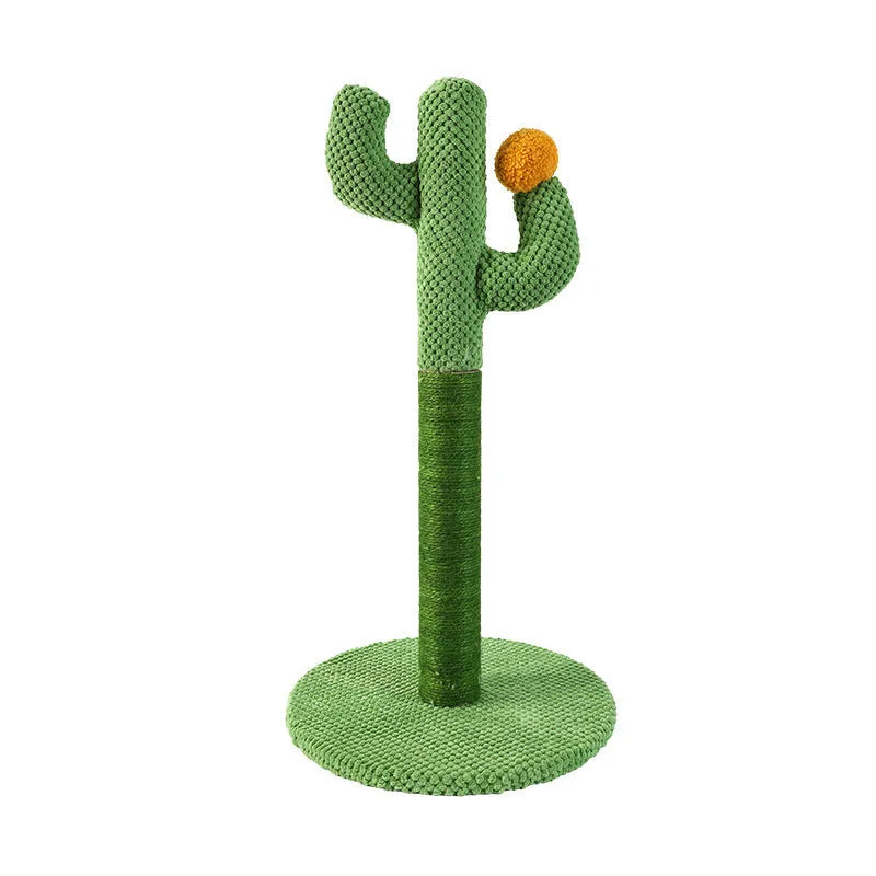 Masson cactus design cat scratch board and climbing pole made from cotton thread