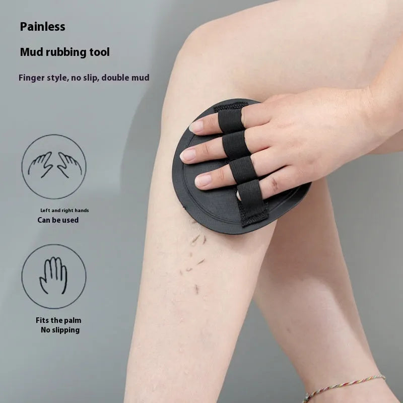 Rubber bath towel finger strap accessory with round cake lace design for women's bathroom organisation