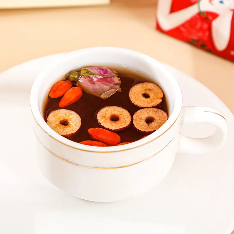 Box of Yuantang brown sugar ginger and red date herbal tea bags, net weight 150g.
