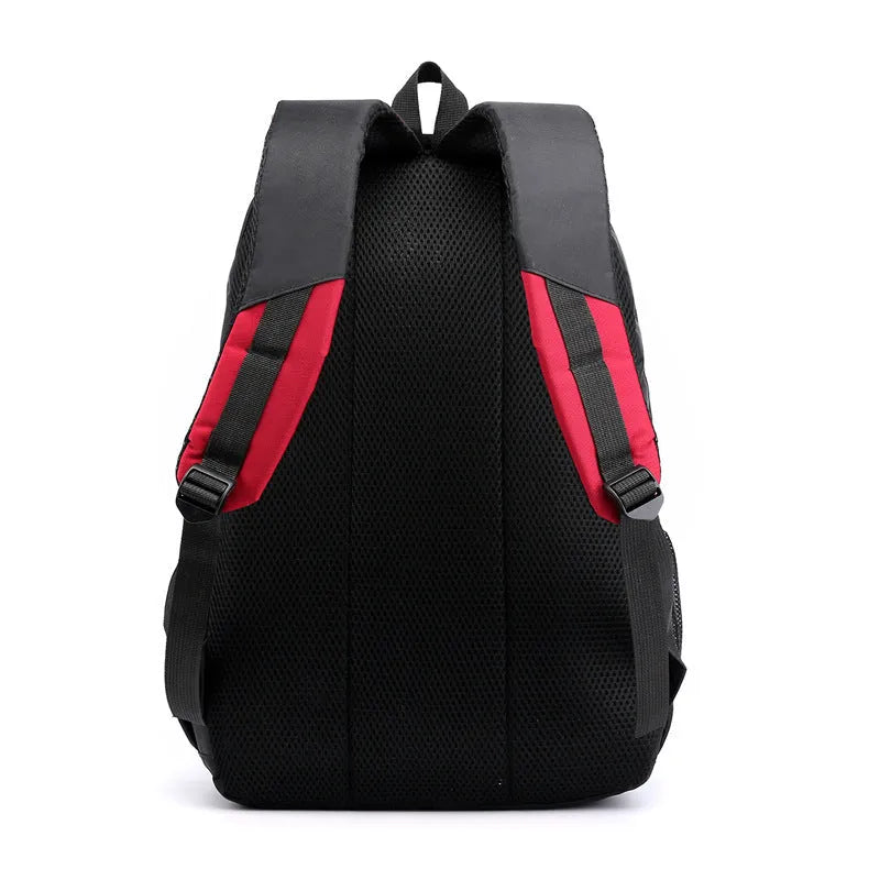Waterproof nylon school backpack in urban style with airpillow straps and contrast colour details
