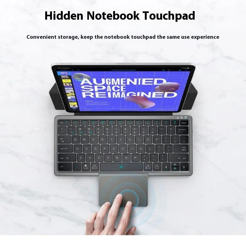 Three-in-one wireless Bluetooth keyboard with leather sheath stand for iPad and mobile phone