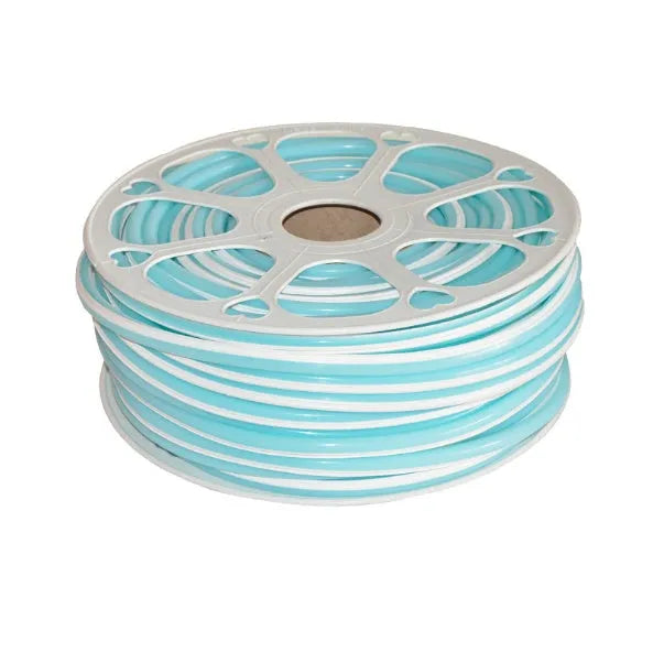 Flexible silicone neon light bar showing 8mm width and nine colour options including blue, green, yellow, orange