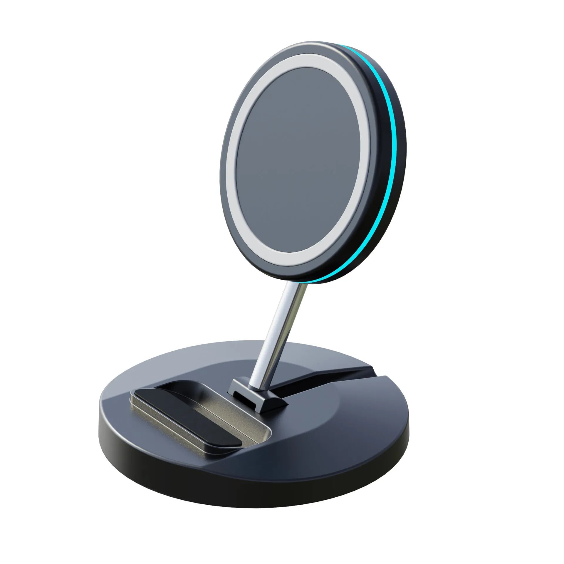 Magnetic wireless folding charger stand for iPhone 12 with 3-in-1 design