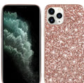 Pure colour TPU phone case with sequins veneer and bracket for iPhone 12 Pro Max
