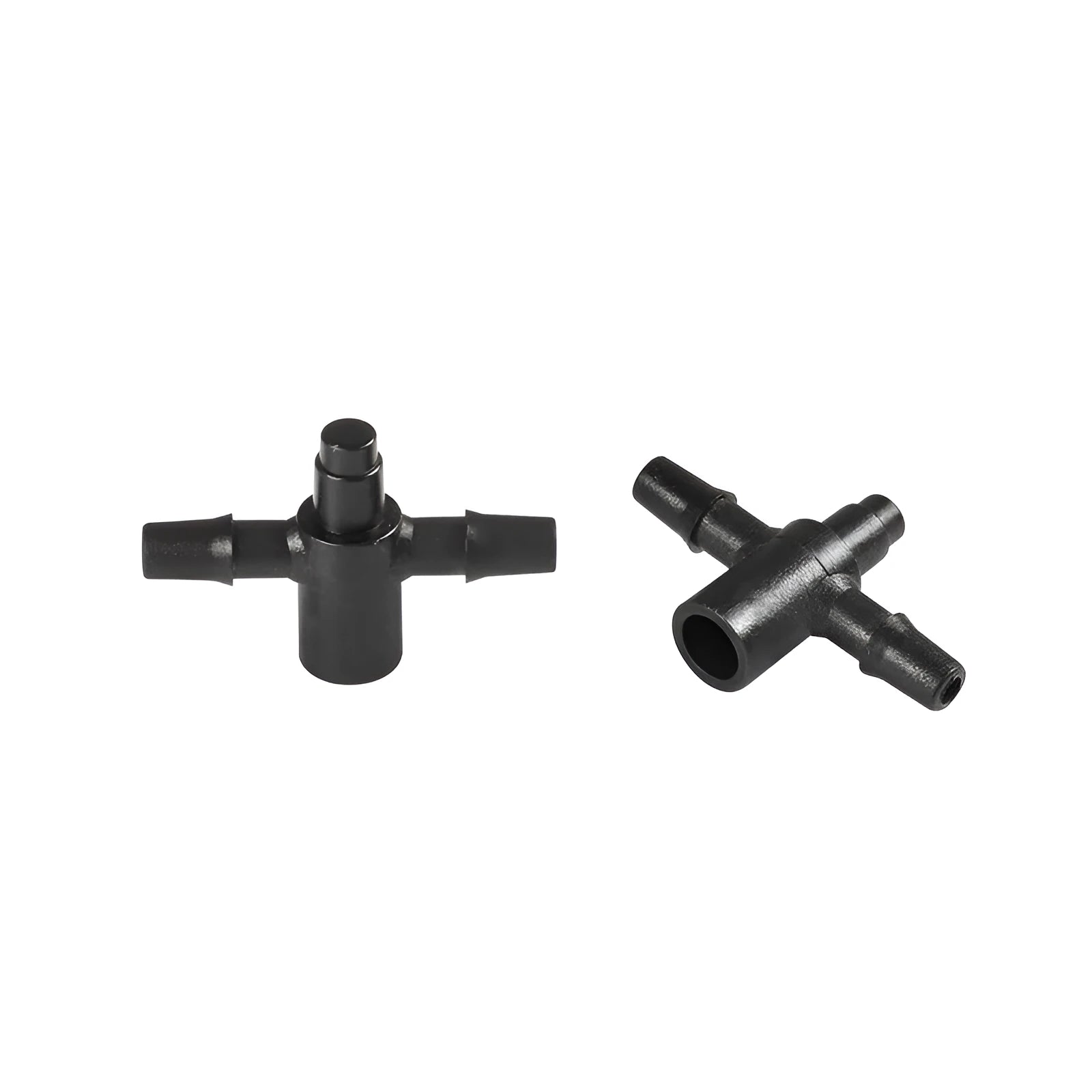 Tee water distributor connector for micro spray irrigation systems